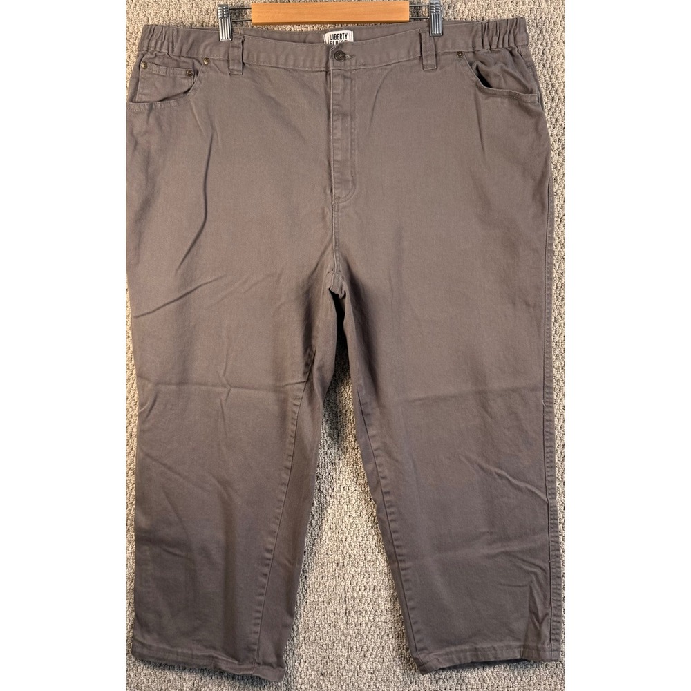 Liberty Blues Denim Jeans 48 Gray Big Tall Stretch Elastic Waist Workwear Casual